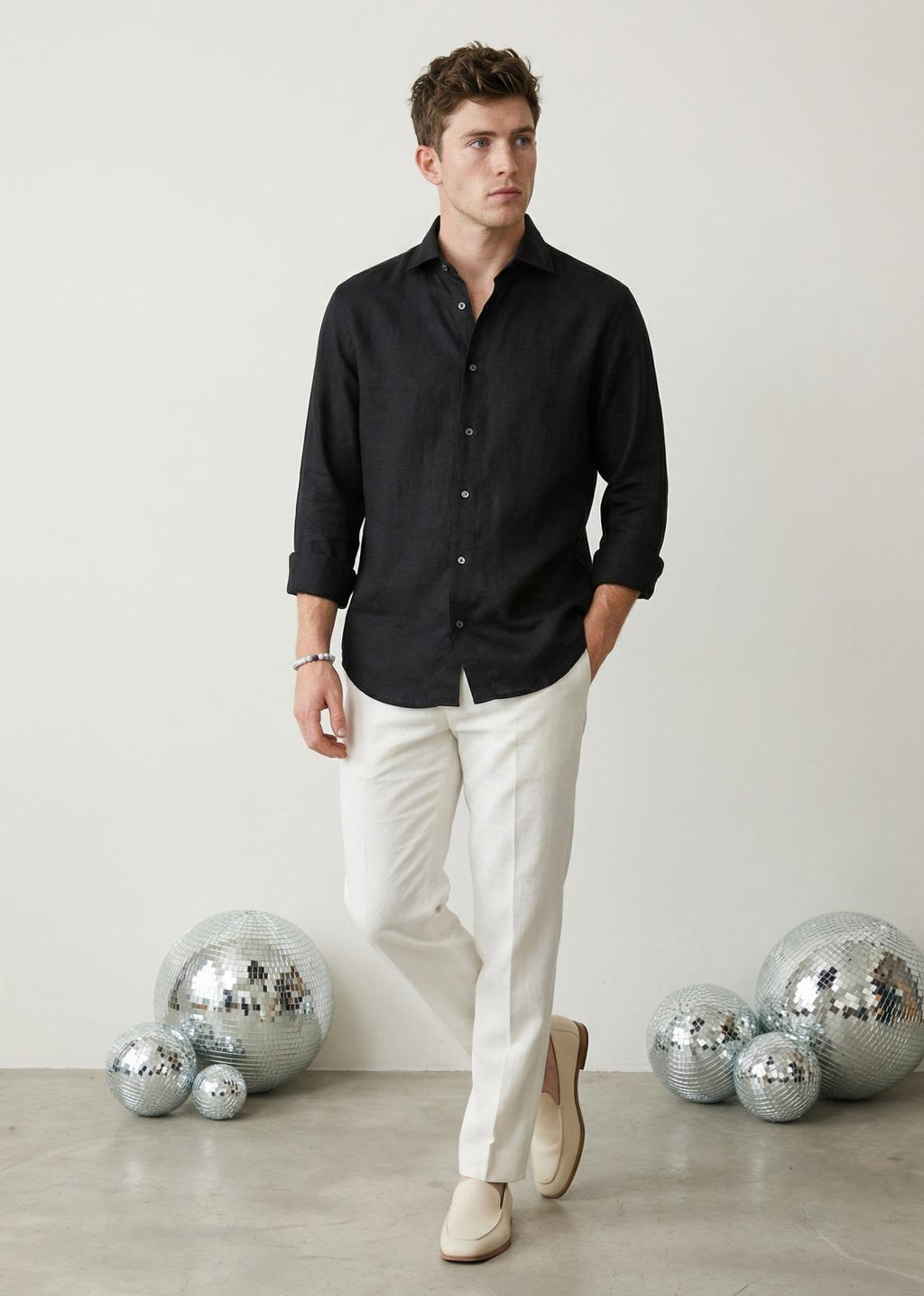 Midnight Soil (Black) Linen Shirt