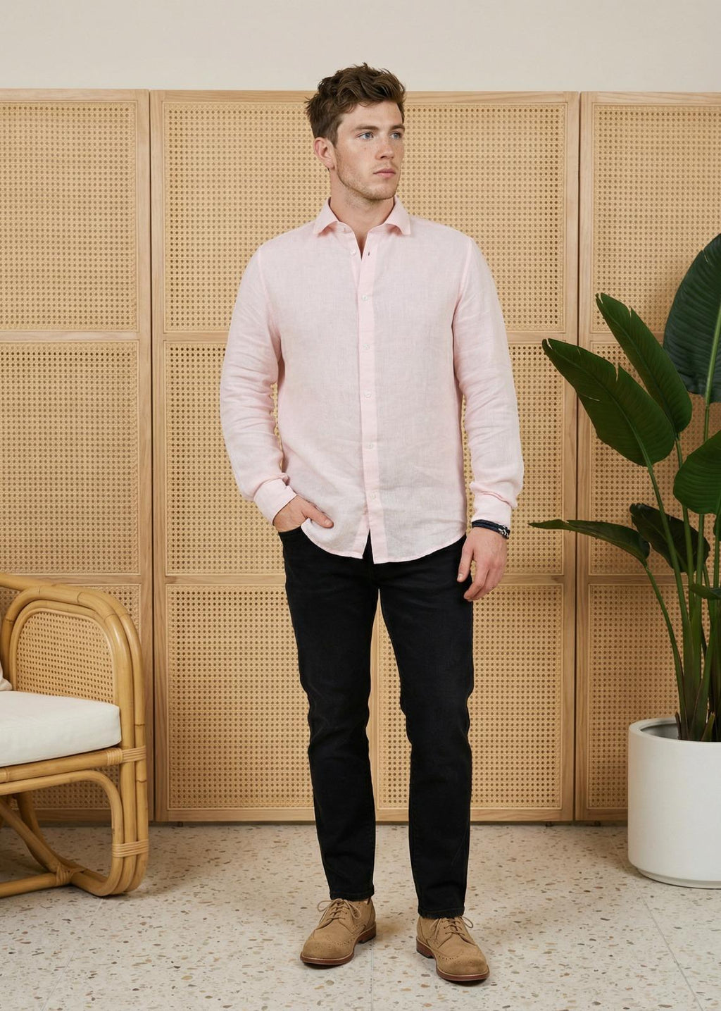 Rose Quartz (Soft Blush / Pink) Linen Shirt