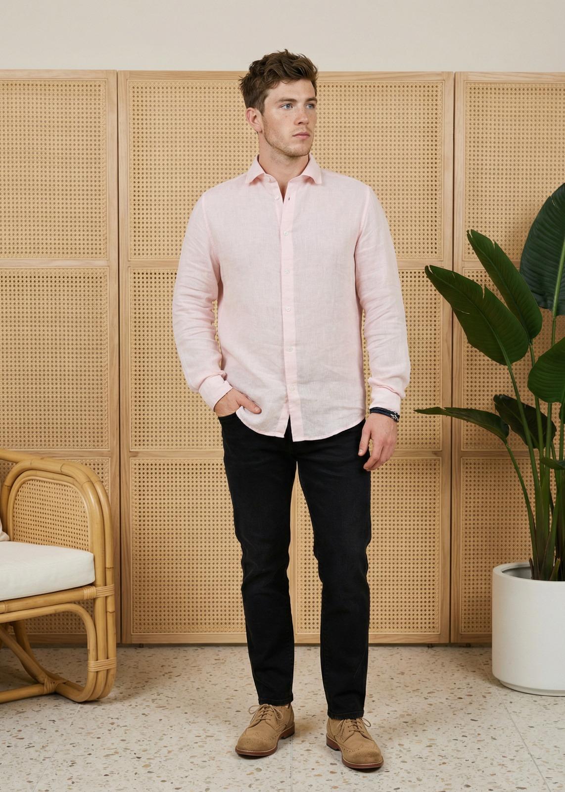 Rose Quartz (Soft Blush / Pink) Linen Shirt
