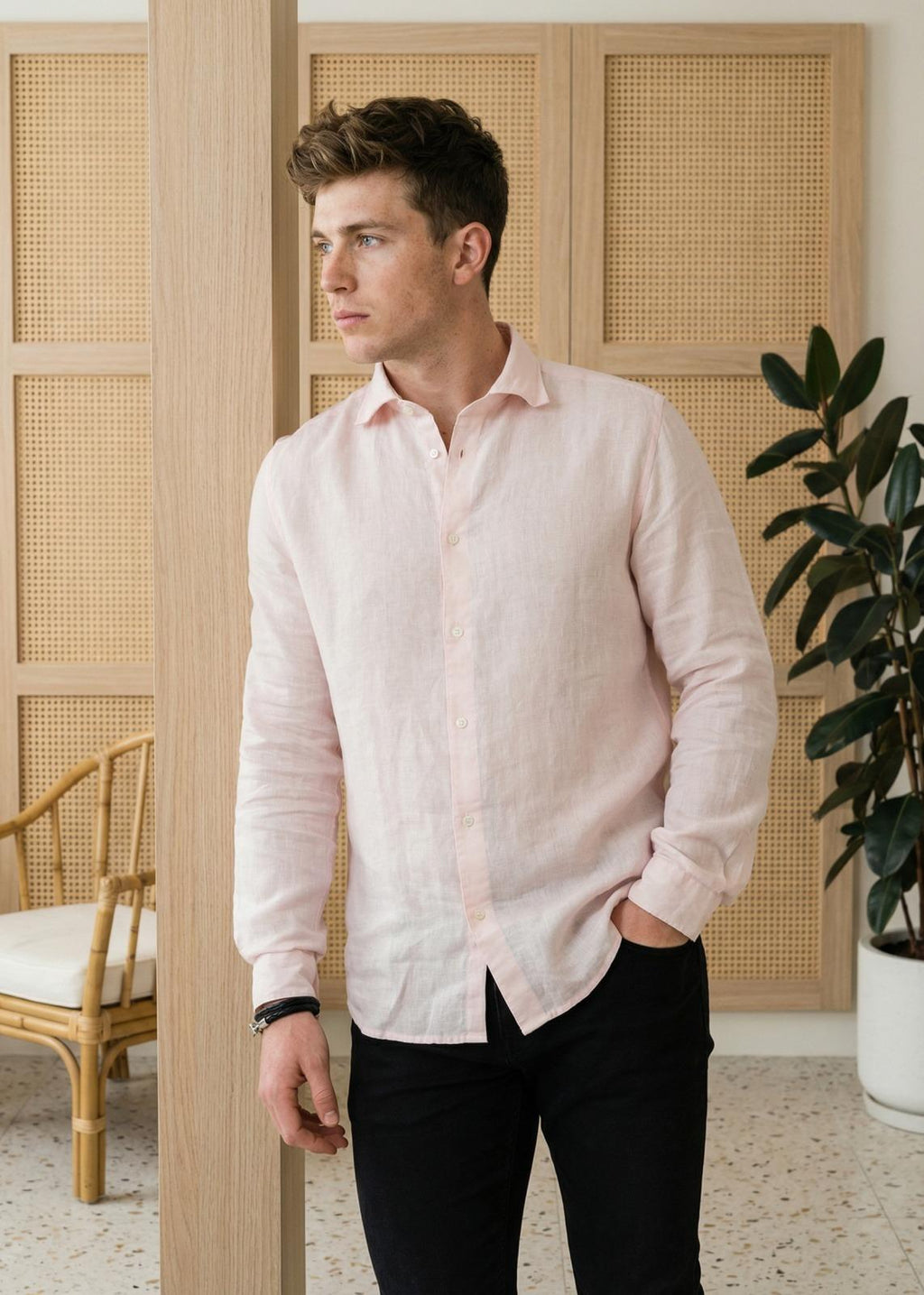 Rose Quartz (Soft Blush / Pink) Linen Shirt