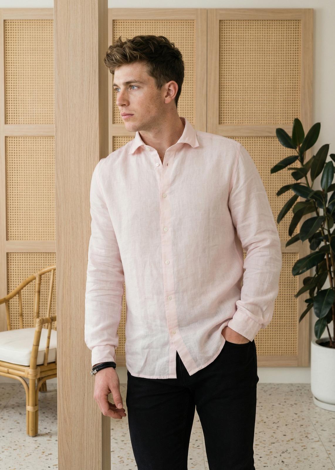 Rose Quartz (Soft Blush / Pink) Linen Shirt