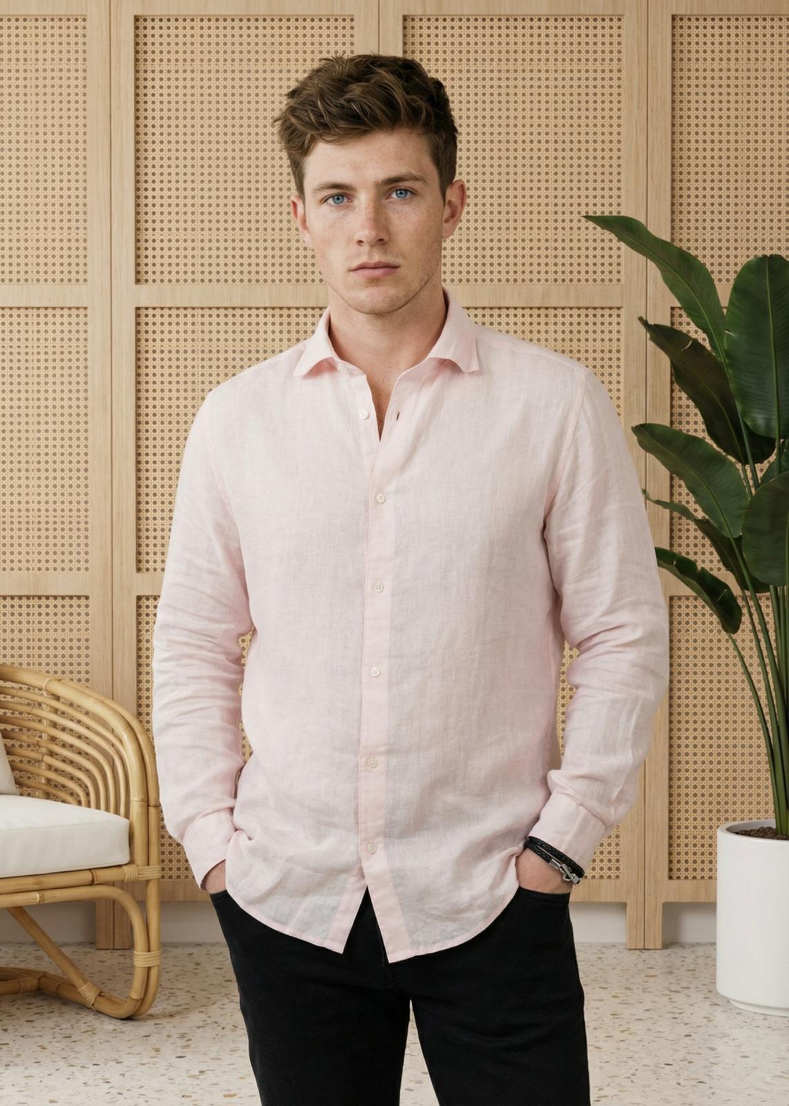 Rose Quartz (Soft Blush / Pink) Linen Shirt